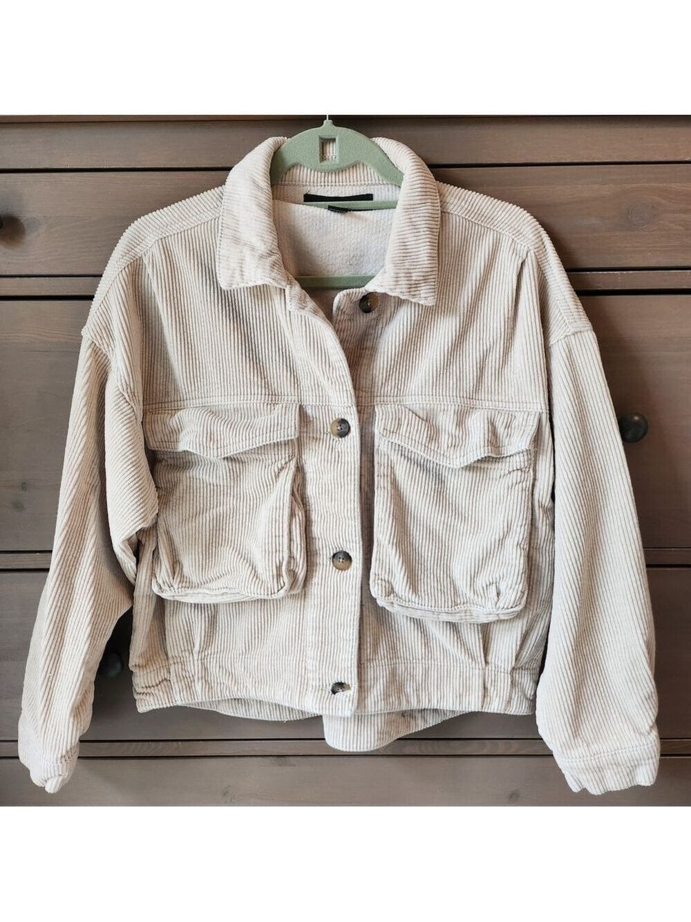 Forever 21 Beige Corduroy Utility Jacket